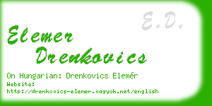 elemer drenkovics business card